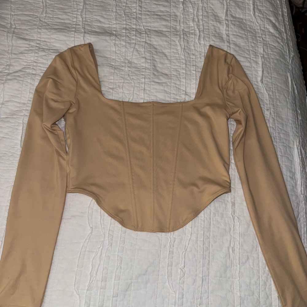 Reoria long sleeve Corset Top